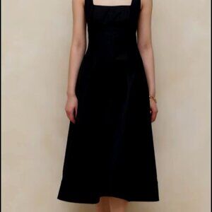 Natalia Square-Neck Midi Dress